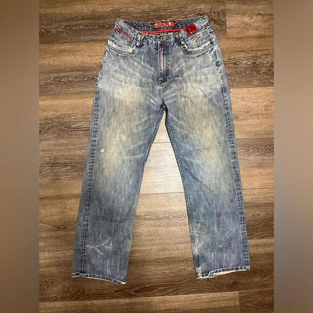 vintage ed hardy x nice style denim jeans